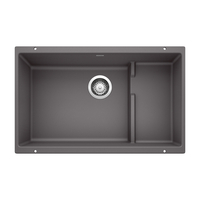  Precis White/Color Undermount - Single Bowl Kitchen Sink - Cinder