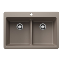 Double Bowl Kitchen Sink 33 in x 22 in x 9-2/5 in Double Bowl Kitchen Sink 33 in x 22 in x 9-2/5 in