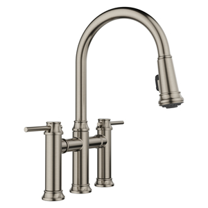 B443273 Empressa Pull-Out Spray Kitchen Faucet - Satin Platinum