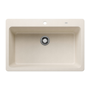 B443074 Grandis White/Color Dual Mount Single Bowl Kitchen Sink - Soft White