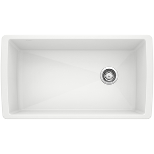 B441767 Diamond White/Color Undermount - Single Bowl Kitchen Sink - White