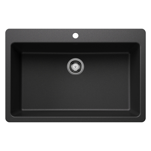 B443195 Liven White/Color Dual Mount Single Bowl Kitchen Sink - Anthracite