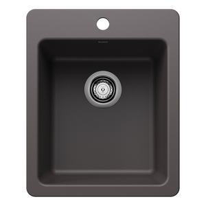 B443236 Liven Dual Mount Bar Sink - Cinder B443236 Liven Dual Mount Bar Sink - Cinder