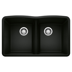 B442913 Diamond White/Color Undermount - Double Bowl Kitchen Sink - Coal Black B442913 Diamond White/Color Undermount - Double Bowl Kitchen Sink - Coal Black