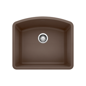 B440172 Diamond White/Color Undermount - Single Bowl Kitchen Sink - Cafe Brown