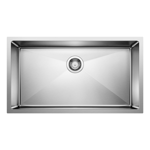 B443148 Quatrus Stainless Steel Undermount - Single Bowl Kitchen Sink - Stainless Steel