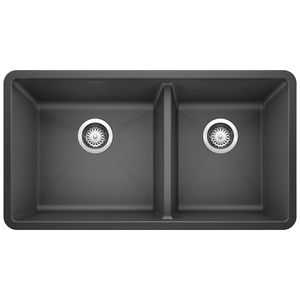 B441128 Precis White/Color Undermount - Double Bowl Kitchen Sink - Anthracite