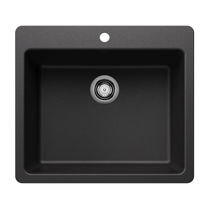 B443219 Liven White/Color Dual Mount Single Bowl Kitchen Sink - Anthracite B443219 Liven White/Color Dual Mount Single Bowl Kitchen Sink - Anthracite