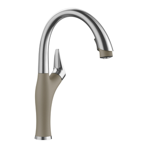 B442035 Artona Pull-Out Spray Kitchen Faucet - PVD Steel Truffle