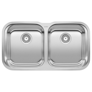 B441020 Stellar Stainless Steel Undermount - Double Bowl Kitchen Sink - Stainless Steel