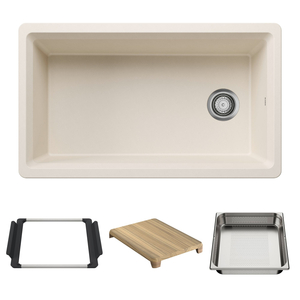 B443318 Inteos White/Color Undermount - Single Bowl Kitchen Sink - Soft White B443318 Inteos White/Color Undermount - Single Bowl Kitchen Sink - Soft White