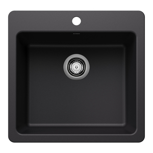 B443226 Liven White/Color Dual Mount Single Bowl Kitchen Sink - Coal Black B443226 Liven White/Color Dual Mount Single Bowl Kitchen Sink - Coal Black