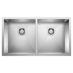 B516211 Precision Stainless Steel Undermount - Double Bowl Kitchen Sink - Stainless Steel