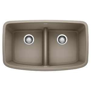 B442197 Valea White/Color Undermount - Double Bowl Kitchen Sink - Truffle B442197 Valea White/Color Undermount - Double Bowl Kitchen Sink - Truffle