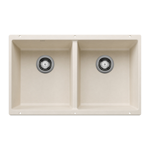 B527401 Precis White/Color Undermount - Double Bowl Kitchen Sink - Soft White B527401 Precis White/Color Undermount - Double Bowl Kitchen Sink - Soft White