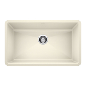 B440151 Precis White/Color Undermount - Single Bowl Kitchen Sink - Biscuit