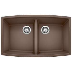 B440068 Performa White/Color Undermount - Double Bowl Kitchen Sink - Cafe Brown B440068 Performa White/Color Undermount - Double Bowl Kitchen Sink - Cafe Brown
