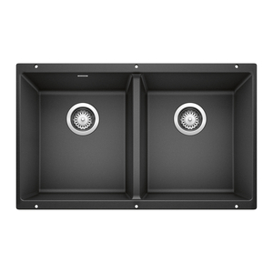 B516322 Precis White/Color Undermount - Double Bowl Kitchen Sink - Anthracite