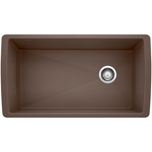 B441771 Diamond White/Color Undermount - Single Bowl Kitchen Sink - Cafe Brown