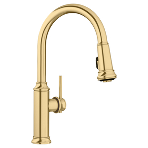 B442980 Empressa Pull-Out Spray Kitchen Faucet - Satin Gold