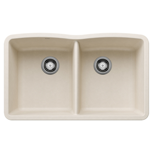 B443068 Diamond White/Color Undermount - Double Bowl Kitchen Sink - Soft White B443068 Diamond White/Color Undermount - Double Bowl Kitchen Sink - Soft White
