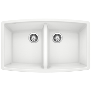 B440071 Performa White/Color Undermount - Double Bowl Kitchen Sink - White B440071 Performa White/Color Undermount - Double Bowl Kitchen Sink - White