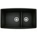 Blanco B442939 Coal Black Undermount Double Bowl Kitchen Sink