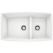 Blanco B441310 White Undermount Double Bowl Kitchen Sink