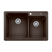 Blanco B441605 Cafe Brown Double Bowl Kitchen Sinks