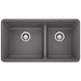 Blanco B441479 Cinder Undermount Double Bowl Kitchen Sink