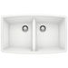 Blanco B440071 White Undermount Double Bowl Kitchen Sink