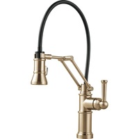  Artesso Pull-Out Spray Kitchen Faucet - Brilliance Luxe Gold