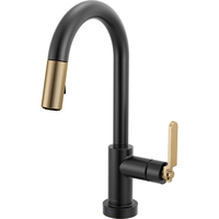  Litze Single-Hole Bar Faucet - Matte Black/Luxe Gold