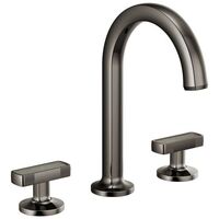  Kintsu 8'' Widespread Bathroom Faucet - Brilliance Black Onyx / Concrete