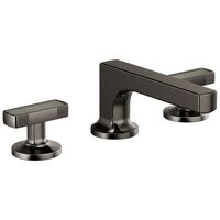  Kintsu 8'' Widespread Bathroom Faucet - Brilliance Black Onyx / Concrete