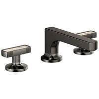  Kintsu 8'' Widespread Bathroom Faucet - Brilliance Black Onyx / Mother Of Pearl