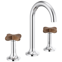  Odin 8'' Widespread Bathroom Faucet - Chrome / Wood