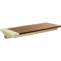  Frank Lloyd Wright Vanity Shelf Bathroom Accessory - Polished Nickel/Wood