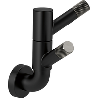  Litze Robe Hook Bathroom Accessory - Matte Black/Luxe Steel