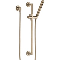  Odin Hand Held Shower - Slide Bar Mount Shower Accessory - Brilliance Luxe Gold