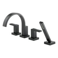  Siderna Deck Mount With Handshower Tub Faucet - Matte Black