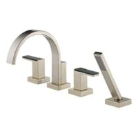  Siderna Deck Mount With Handshower Tub Faucet - Brilliance Brushed Nickel