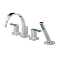  Siderna Deck Mount With Handshower Tub Faucet - Chrome