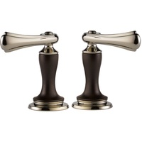  Charlotte Faucet Handles Part - Cocoa Bronze / Brilliance Polished Nickel