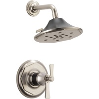  Rook Single Handle Shower Faucet - Luxe Nickel / Matte Black