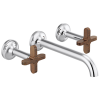 Odin Wall Mount Bathroom Faucet Bathroom Faucet - Chrome / Wood