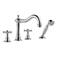  Tresa Deck Mount With Handshower Tub Faucet - Chrome
