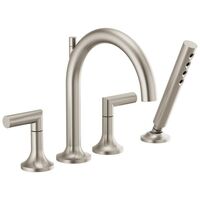  Odin Deck Mount With Handshower Tub Faucet - Brilliance Brushed Nickel