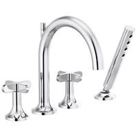  Odin Deck Mount With Handshower Tub Faucet - Chrome