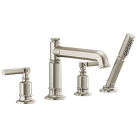  Invari Deck Mount With Handshower Tub Faucet - Brilliance Luxe Nickel